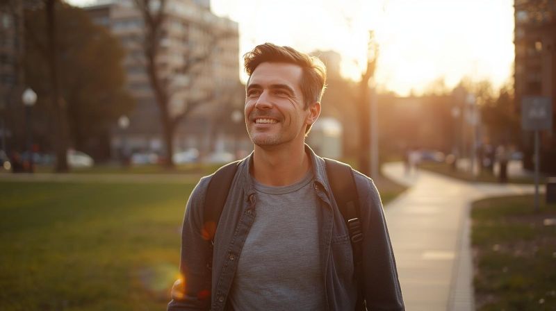 Homem confiante cuidando da saúde sexual e emocional