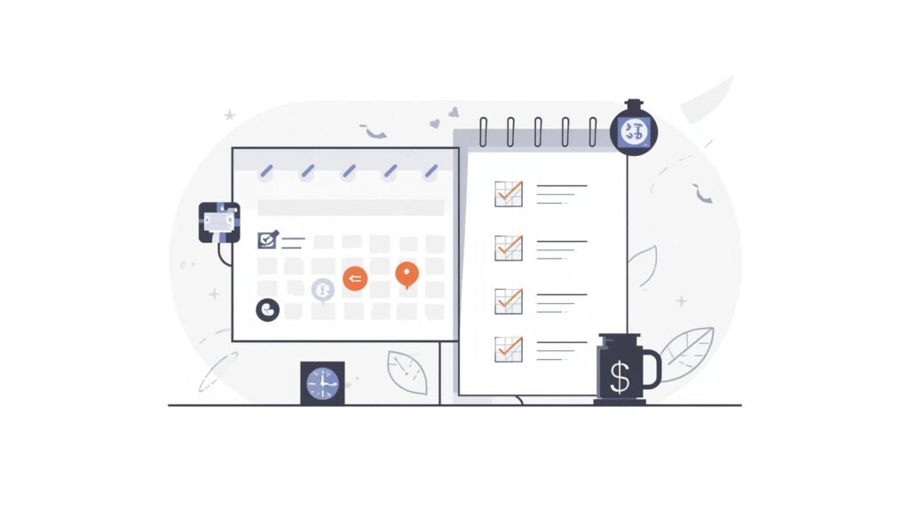 Planejamento financeiro para implante capilar com calendário e metas